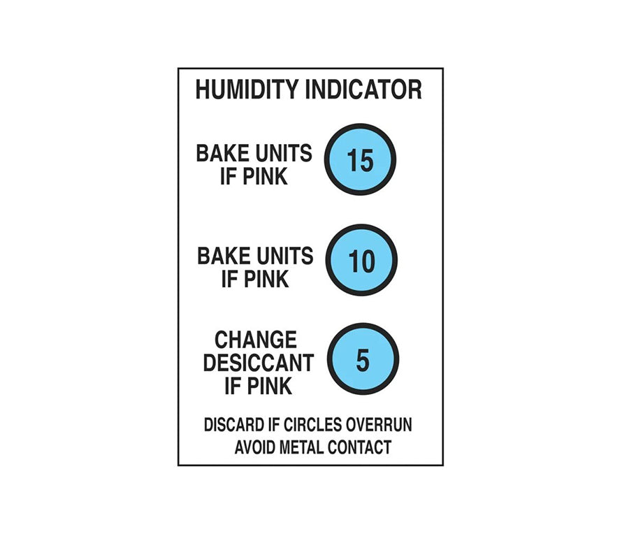 5-10-15% Humidity Indicator Cards - 125 Pack – Interteck Packaging