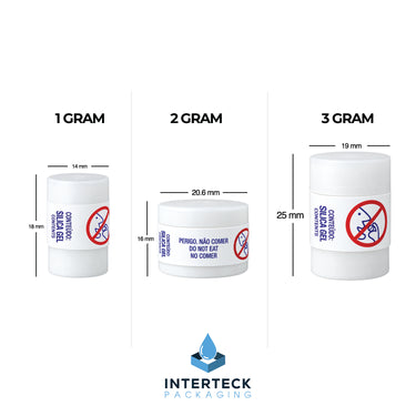 Silica Gel Canisters: 1 Gram - 6,000 Pack